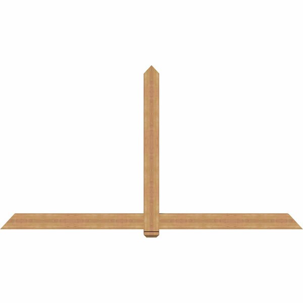 Ekena Millwork Eugene Smooth Timber Gable Bracket, Western Red Cedar, 108"W x 58"H x 3 1/2"D x 5 1/2"F, 13/12 Pitch GBW108X58X0406EUG00SWR - main